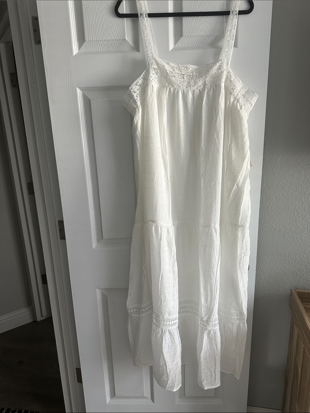 Indigo Rose Cream Tiered Maxi Dress